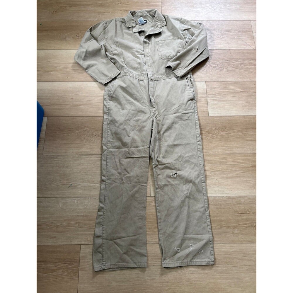 Bulwark FR Flame Resistant Coveralls 42-RG Khaki Excel FR CAT2 2112 Workwear